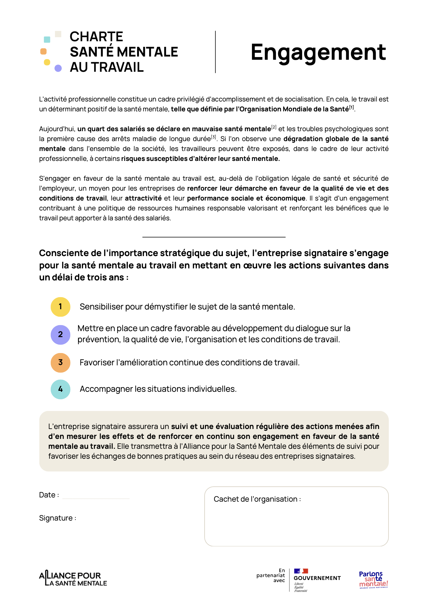 Santé mentale au travail : l&rsquo;Alliance s&rsquo;adresse aux dirigeants et lance la 1ère Charte dédiée aux côtés du Gouvernement
